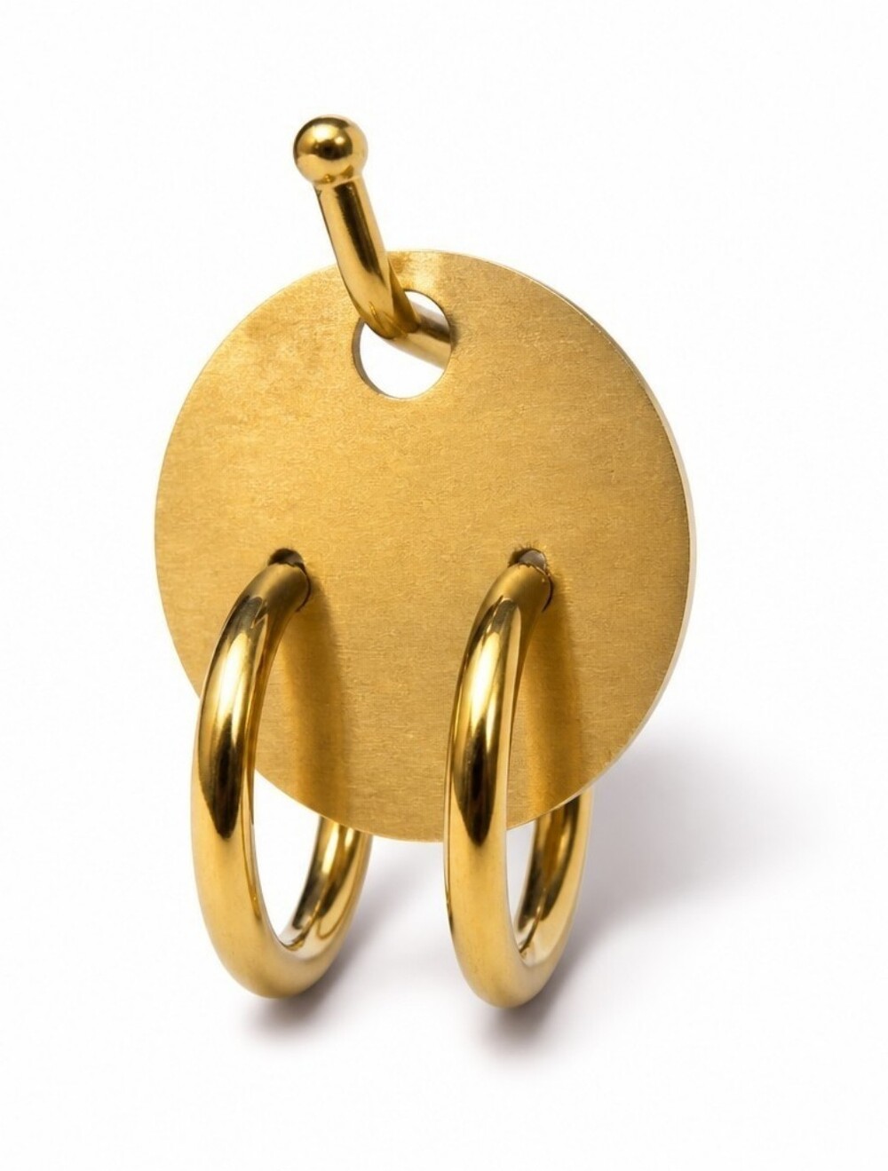 Like New Gold Tone Classic Hoop Earrings Minimalist Everyday Jewelry